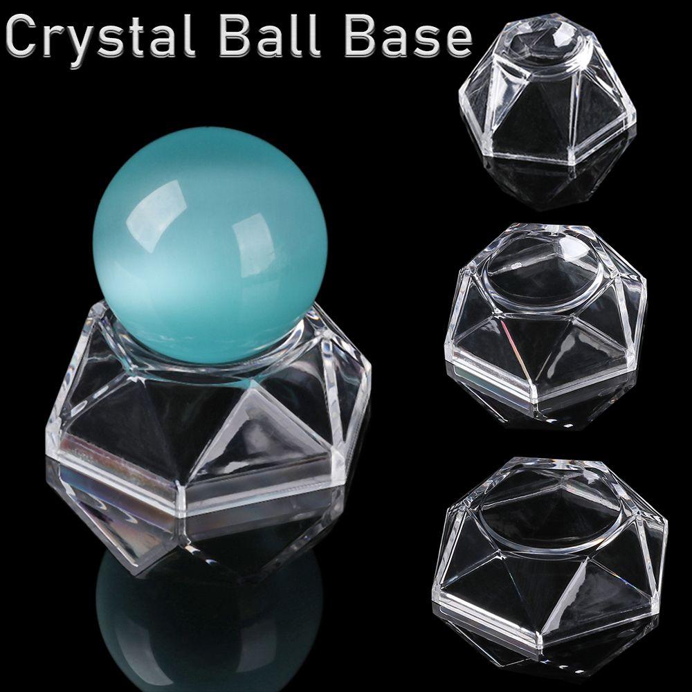 Fixed Seat Quartz Sphere Holder Acrylic Display Stand Crystal Ball Base Transparent Pedestal