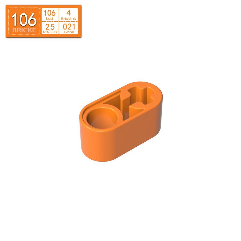 BRICKE 1x2 Brick with Axle Hole Arm, Compatible with LEGO 60483, 40147, and 74695 Building Blocks.