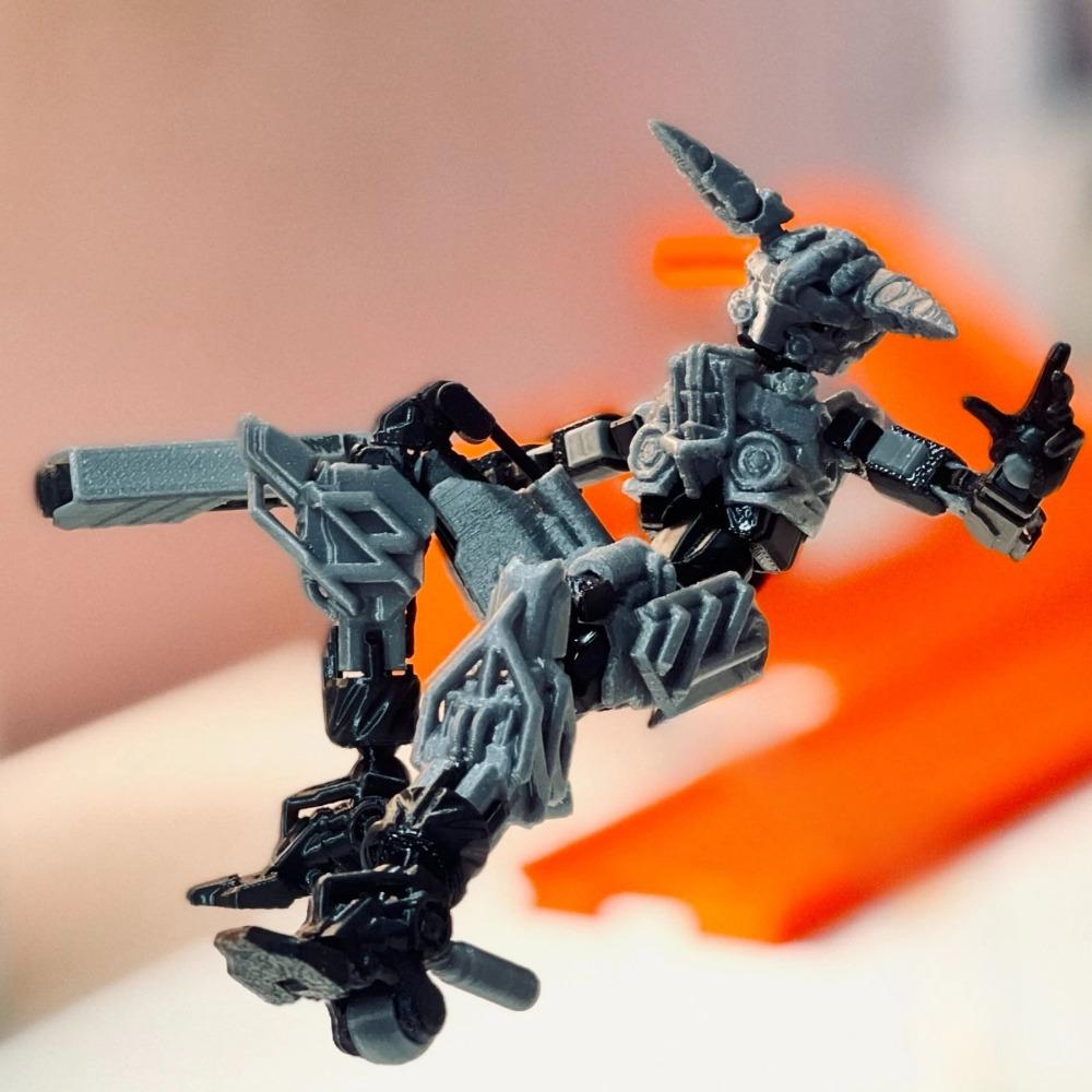 Конструктор MOC Подвижные суставы Человеческие скелеты Вооруженные кролики Меха-оружие Собранные модели Украшения Головоломки Игрушки Подарки
