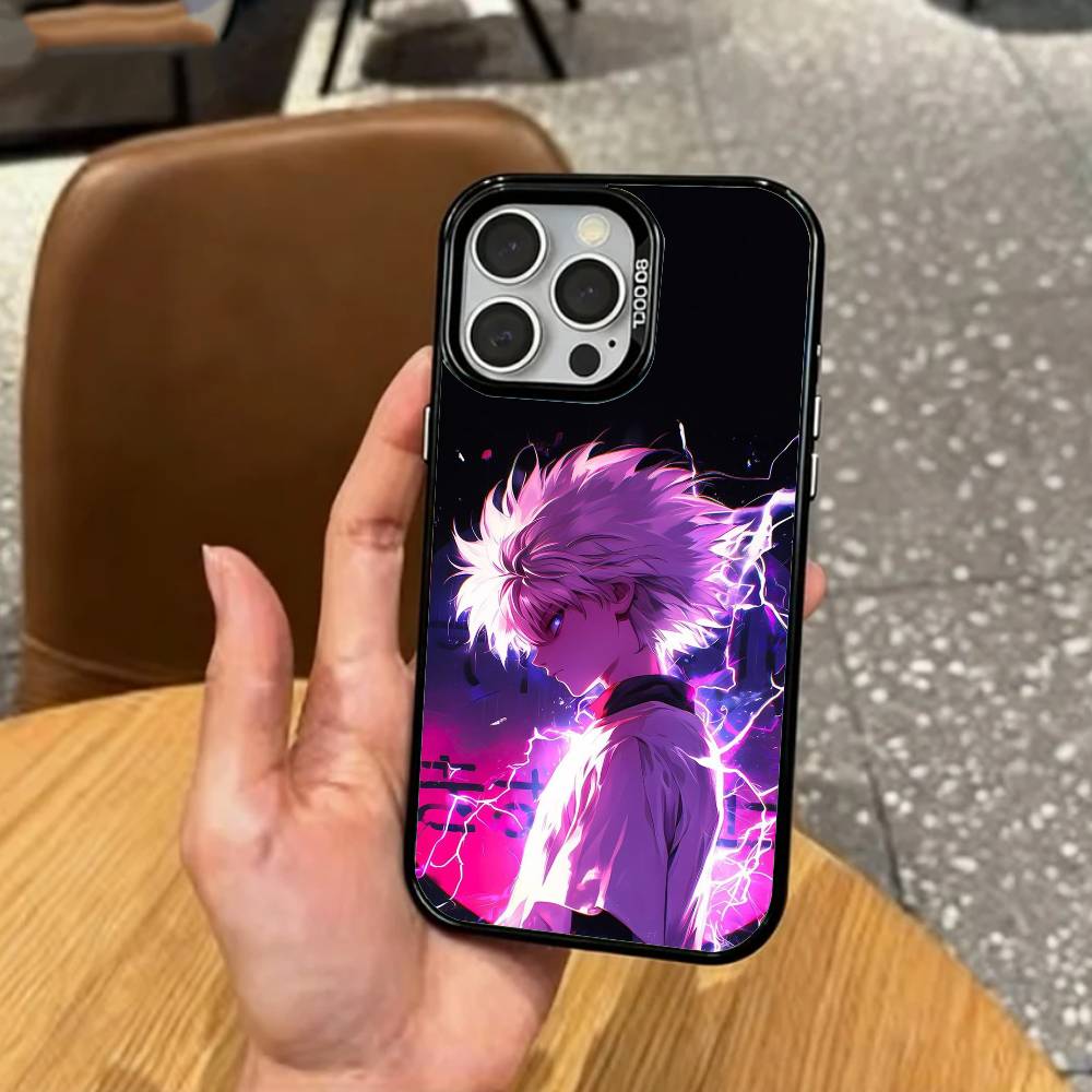 Гон и Киллуа Hunter x Hunter Чехол для телефона для iPhone17,16,15,14,13,12,11 Plus,Pro Max Цветной Посеребренный Внутренний чехол