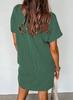Women's Summer Casual Color Block Twist Stripe Dress with Pockets - 2024 Collection