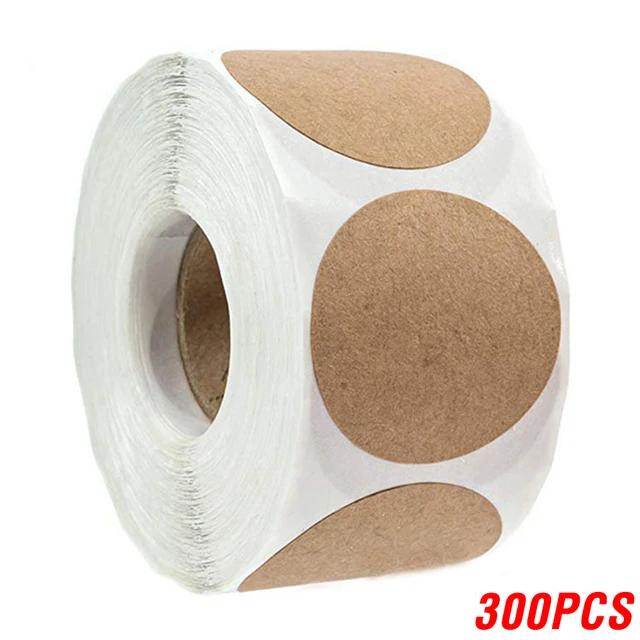 Новые 100-500 шт. круглые наклейки ручной работы из натуральной крафт-бумаги для скрапбукинга, наклейки с благодарностью, этикетки, канцелярские принадлежности