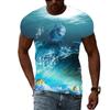Summer Fashion Sea Fish Graphic T Shirts Men Casual Trend Print T-shirt The Underwater World Pattern Short Sleeve T-shirts Top