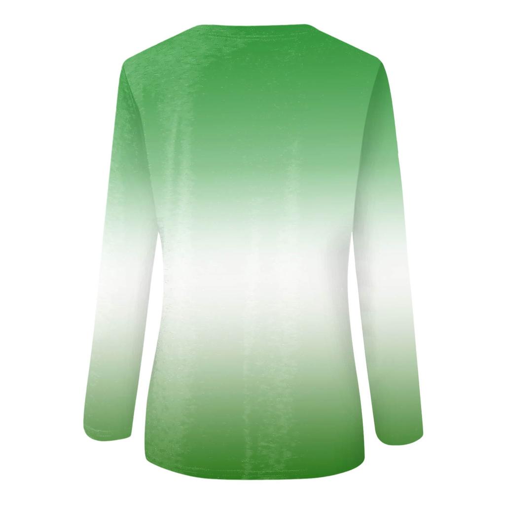 Женская мода, повседневная блузка с длинным рукавом и рождественским принтом, пуловер с круглым вырезом