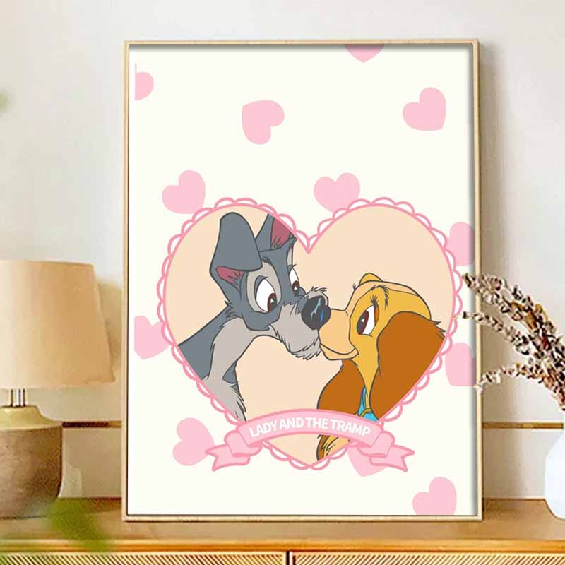 Disney Diamond Painting Kit  Lady and The Tramp 5D DIY Home Decor & Craft Lovers Gift, Beautifully Designed (137 characters)