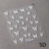 Dark Shiny Purple Black Butterfly Stars 3D Self Adhesive Nail Art Stickers Illusion Polarization Manicure Decals