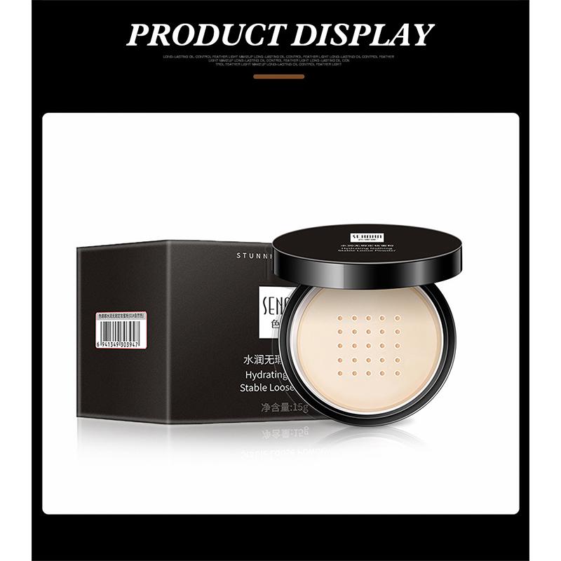 15 г увлажняющая пудра для контроля жирности лица, фиксирующая пудра для макияжа, водостойкий консилер, рассыпчатая пудра