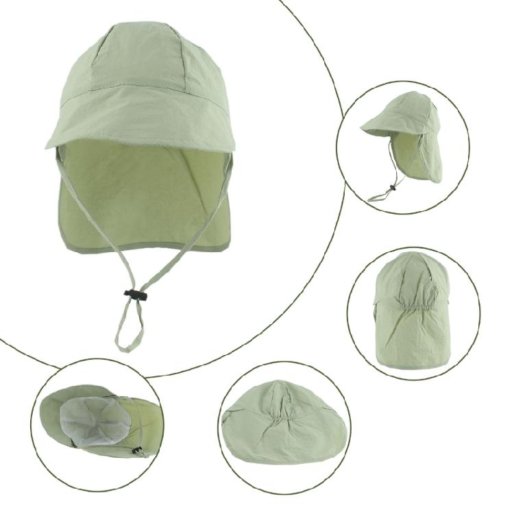 Детская уличная рыболовная шляпа с защитой от солнца, с защитой шеи, на завязке, дышащая панама для походов и кемпинга