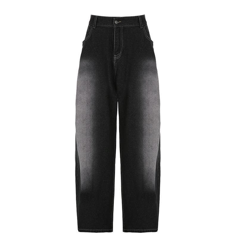 Женские летние новые потертые хитовые цветные плиссированные свободные покрои повседневные модные тонкие джинсы