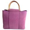 HERMES Kabak PM Kabak PM Handbag 2-way bag Shoulder Bag Leather/Canvas purple