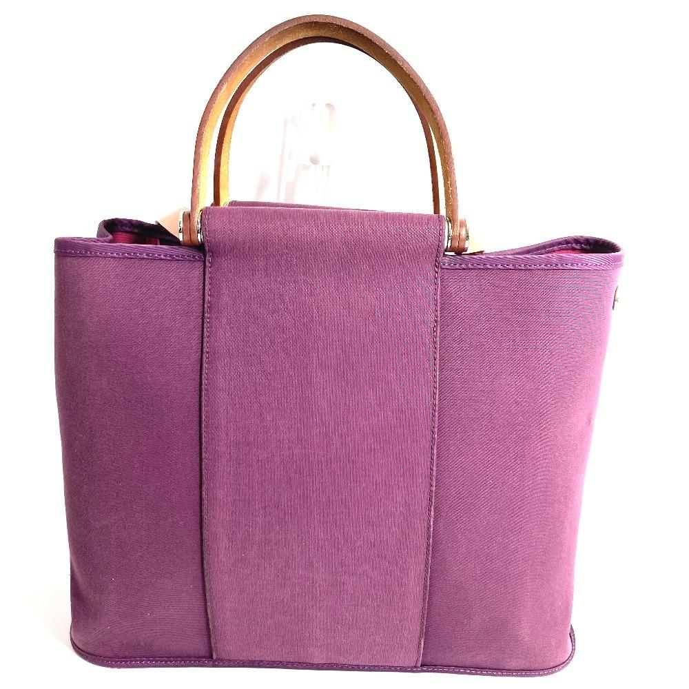 HERMES Kabak PM Kabak PM Handbag 2-way bag Shoulder Bag Leather/Canvas purple