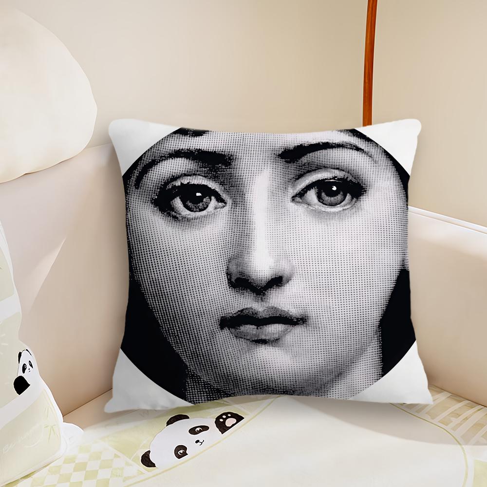 Funny woman face cushion cover Pillow Case Plush Fabric Soft Double Sided Print Sofa Cushion Cover Throw Pillow Covers