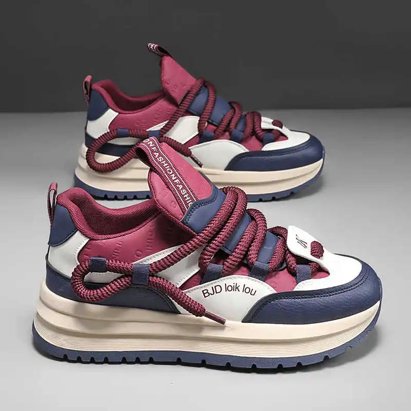 Fashion Legitimate Leather Flat Sole Autumn Men's Sneakers Running Luxury Designer Shoes For Men Size 48 Sport Luxus Zapato On Sale