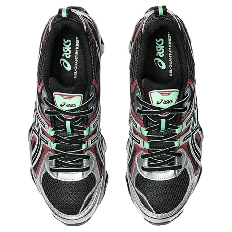 Asics Gel-Quantum Kinetic Удобные Универсальные Прочные Низкие Кроссовки для Бега Унисекс Кроссовки для Бега Черный Серебристый 1203A270-027