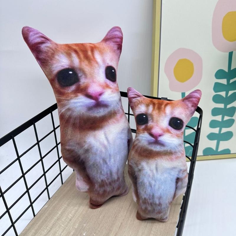 Плюшевая подушка-плед 'Милые животные' El Gato Животные Плюшевые Мягкие Набитые Кошачьи для Объятий Игр Используется для Домашнего Декора