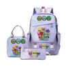 New Rhythm Box Sprunki Music Game Schoolbag Backpack Pencil Case Three-piece Set Student Heat Transfer Backpack D
