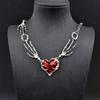 1 шт. Винтажное готическое ожерелье-чокер с кулоном в виде красного сердца и когтей дьявола, руки скелета, украшение ведьмы, подарок для женщин, костюм для Хэллоуина, вечеринки, косплея