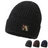 Printing A Letter Beanie Caps Solid Color Knitted Hat Windproof Fashion Gifts
