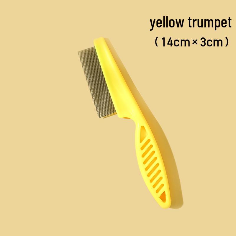 Уход за домашними животными: Гребень из нержавеющей стали с густыми зубьями для кошек и собак, для удаления шерсти и блох, массажный инструмент