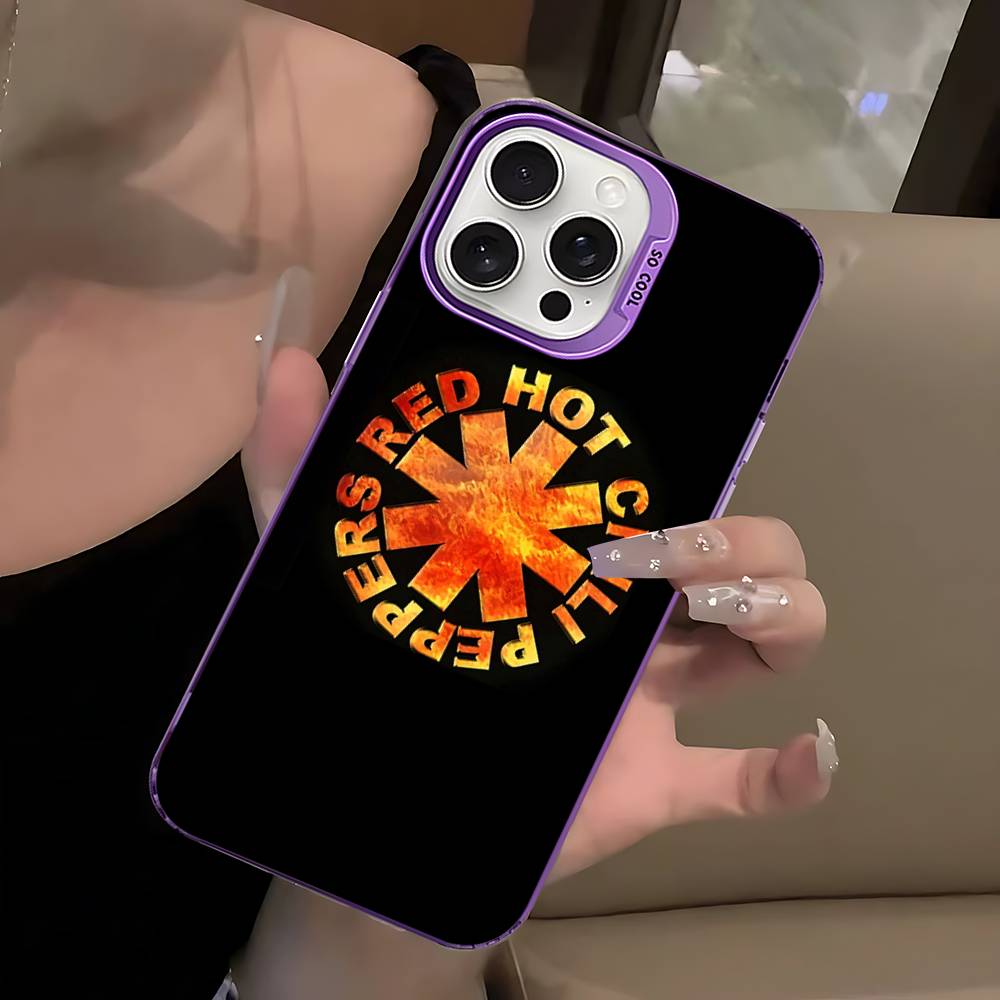 Чехол для телефона группы Red Hot Chili P-Peppers Цвет Серебристый Корпус Для IPhone 17 16 15 14 13 12 11 Pro Max Plus