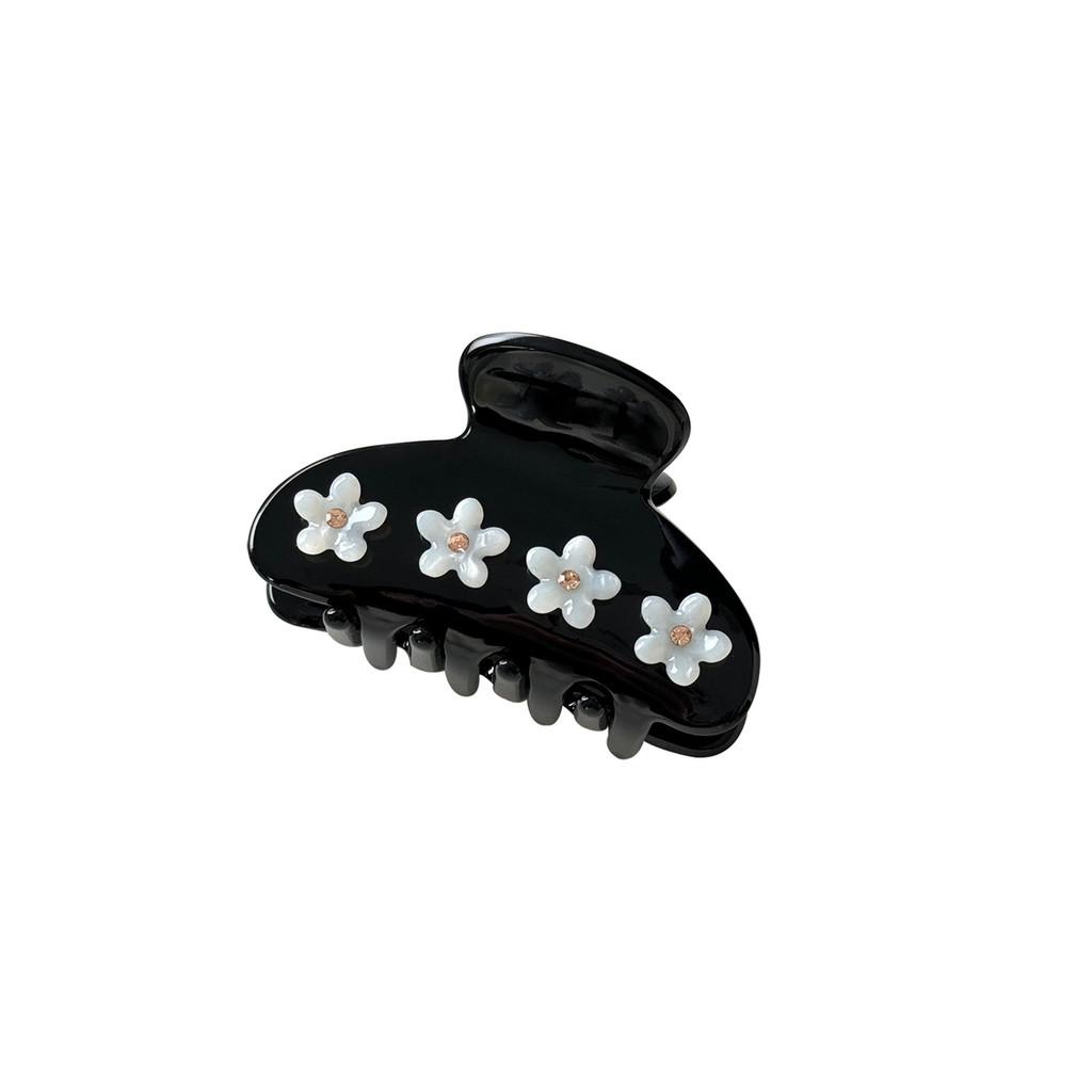 Роскошная большая заколка для волос в виде цветка, очаровательный зажим из ацетата и страз для женщин