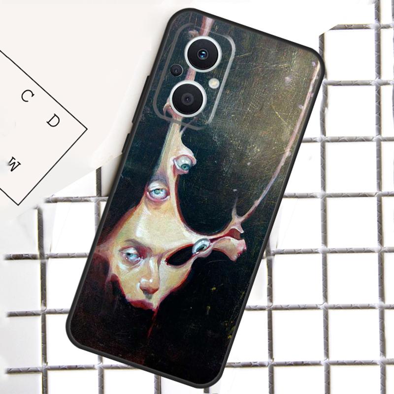 Страшные Глаза Лица Для OPPO Reno 14 12 11 10 13 Pro 8T 11F 12F 13F 14F 7 8 Lite OPPO Find X9 X8 X6 X5 Pro Чехол