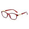 Women Anti-Blue Light Square Reading Glasses Presbyopia Eyeglasses Prescription Spectacles Hyperopia Eyewear