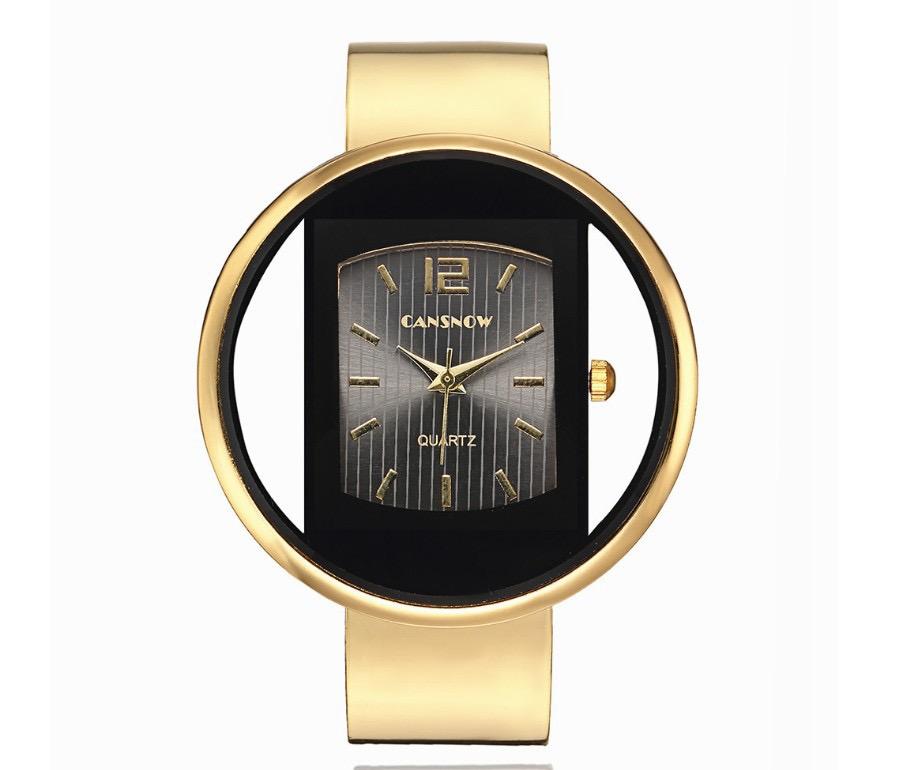 CANSNOW Luxury Fashion Watch For Women Steel Band Light Bracelet Version Creative Girl Student Quartz Wristwatches Gift