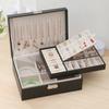 2 Layers Jewellery Box Organiser Small Home Travel PU Leather Earings Rings Jewelry Storage Case Women Portable Removal Tray