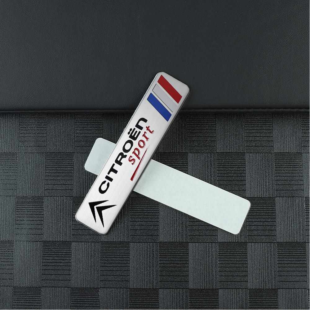 POOR1 3D Aluminum Emblem Car Window Body Car Side Fender Decoration Stickers For Citroen sport C5 C3 C2 Grand Picasso Auto Accessories
