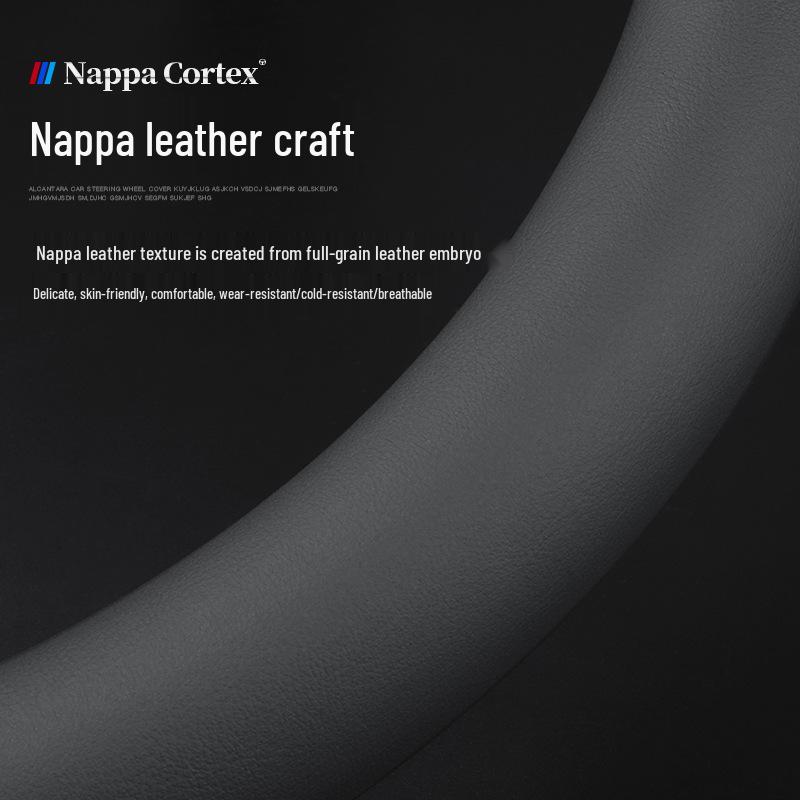 Кожаная оплетка на руль для Tucson, IX35, IX25, Sonata, Elantra, Reina, Lingdong - Всесезонная посадка