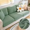 Jacquard Sofa Seat Cushion Cover Plain Color Stretch Thicken Sofa Cover For Living Room L Shape Corner Armchair Sofa Slipcovers