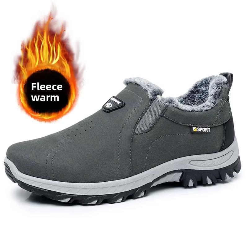 Мужские зимние ботинки, повседневная обувь, нескользящие и теплые меховые ботильоны, дешевая обувь, распродажа, бесплатная доставка