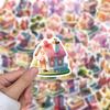 50 Мультяшных 3D Миниатюрных Сцен Граффити Наклеек Персонализированные Декоративные Наклейки для Гитары, Ноутбука, Чемодана DIY Водонепроницаемые Наклейки