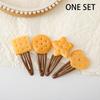 1/4Pcs Creative Girls Cute Biscuit Hairpin Simple Cookie Shape Side Top Hair Clip Headdress Hair Ornament Hair Accessories