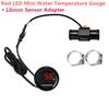 Универсальный мотоциклетный термометр, приборы, температура воды, температура, светодиодный цифровой дисплей, датчик, метр с адаптером датчика температуры 18 мм