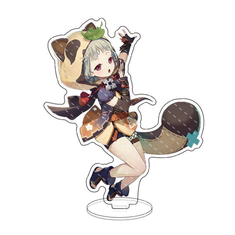 Ударный Акриловый Стенд Декор для Стола Кадзуха Венти Кли Ху Тао Гань Юй Паймон