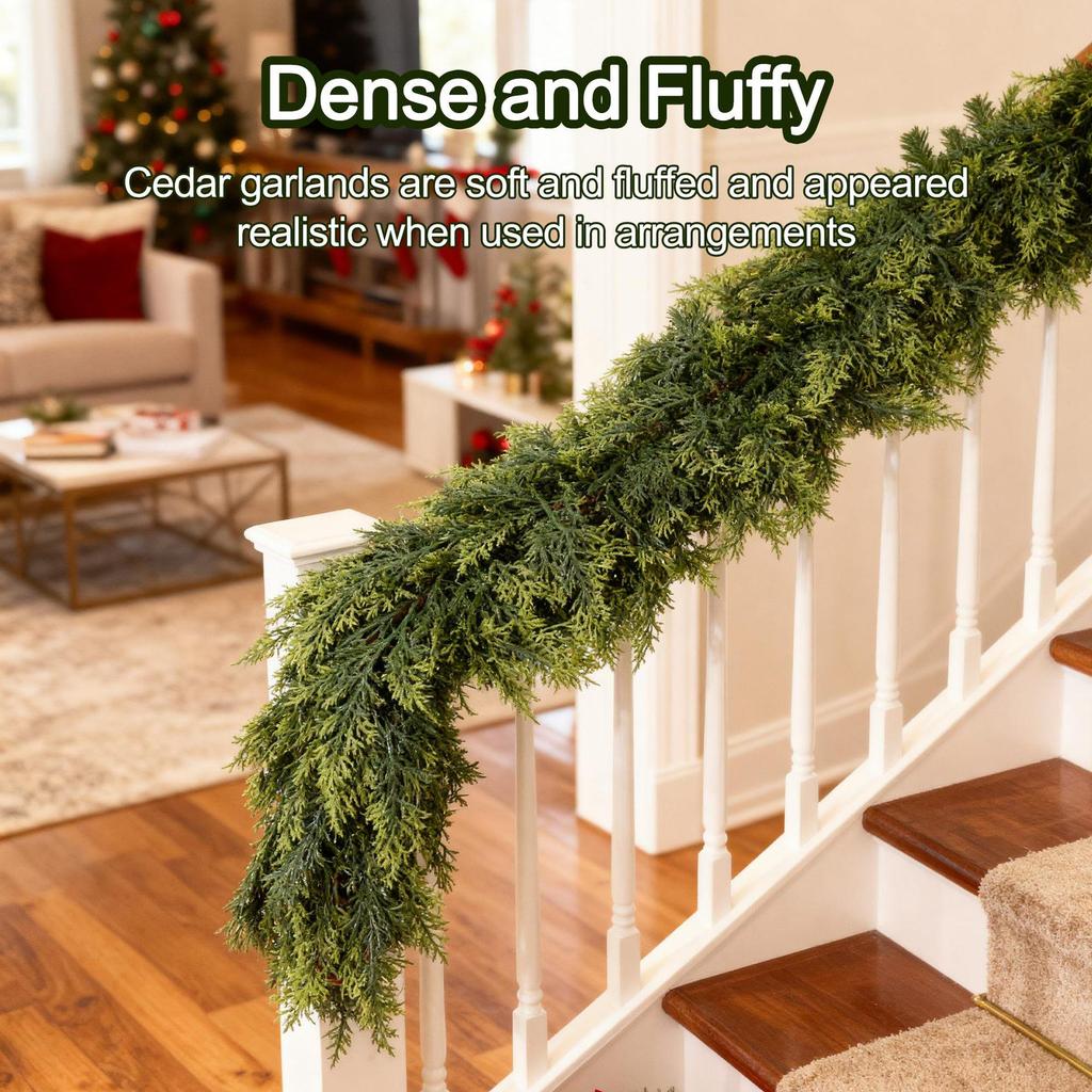 Christmas Green Cedar & Pine Branch Ornament