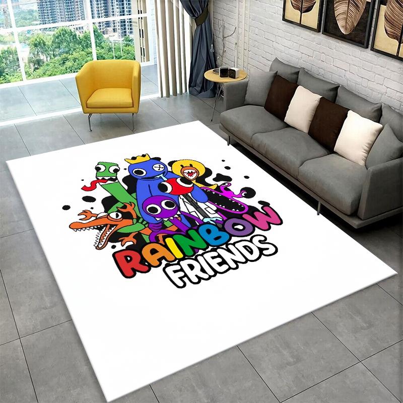 3D Радужные Друзья Мультяшная Игровая Ковер Коврик для Спальни Гостиной Дивана Игровой Комнаты Придверный Коврик Домашний Декор, Детский Ковер Нескользящий