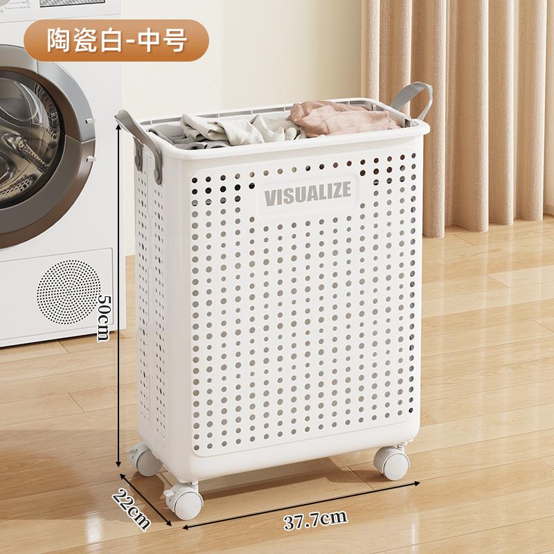 Foldable Laundry Basket Hamper with Casters for Washing Clothes