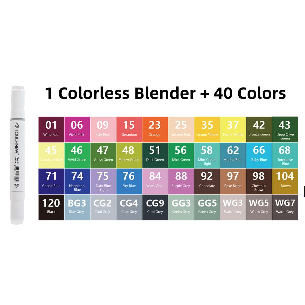 TOUCHNEW 40/60/80/168 Цветов Набор Спиртовых Маркеров COPIC Маркеры для Рисования Двусторонний Наконечник Перманентные Маркеры для Эскизов Манга Принадлежности для Искусства