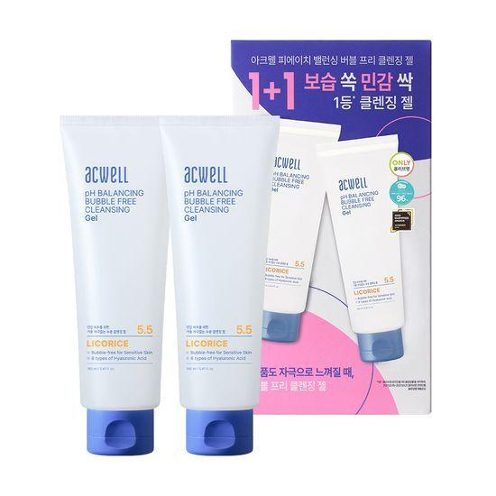 ACWELL Bubble-Free Cleansing Gel + Licorice Water Cleansing Gel Foam DUO Promotion