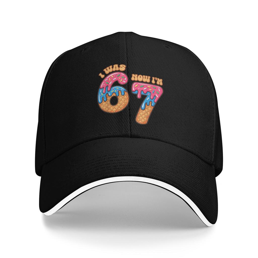 7 Year Old Birthday I Was 6 Now I'm 7 67 Meme Baseball Cap Casual Men Trucker Hat Sun Visor Print Running Hippie Snapback Cap
