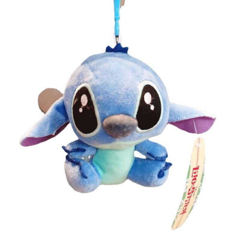 Очаровательный плюшевый брелок Стич Мини-игрушка Идеальный подарок Милая сине-розовая кукла