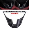 Отделка рулевого колеса автомобиля, декоративная накладка на рулевую панель из углеродного волокна ABS для Mazda 3 Axela 2014 2015 2016