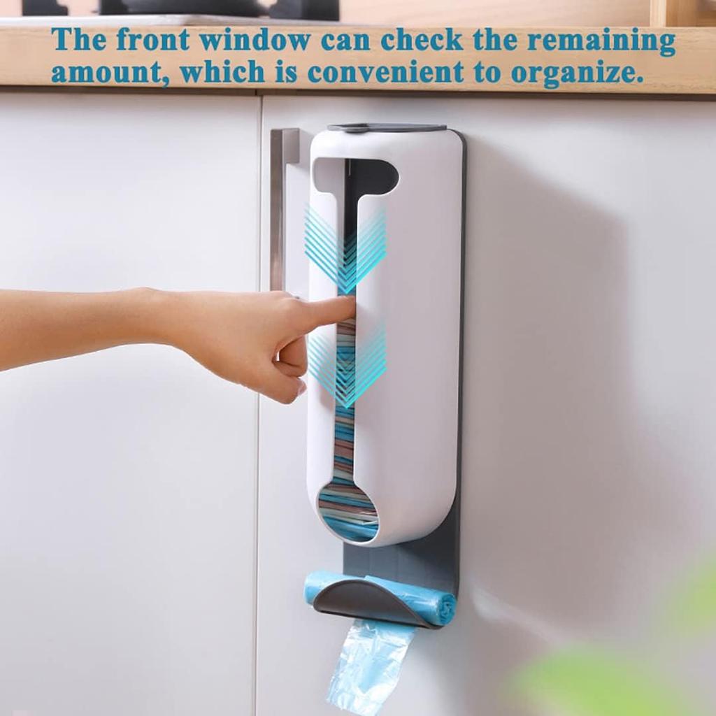 Plastic Bag Holder Wall Mounted Grocery Bag Holder Trash Bag Holder Dispenser Kitchen Grocery Bag Storage Organizer Saver