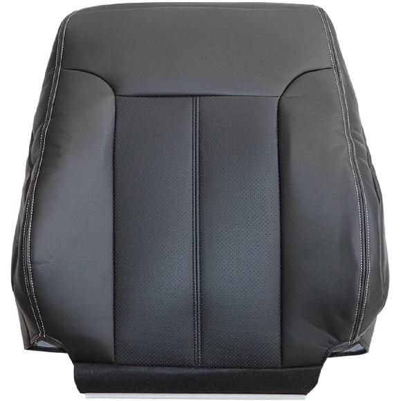 Driver Side Bottom and Top Lean Back Seat Covers Replacement Leather Black Compatible with Ford F250 F350 F450 F550 Lariat 2011 2012 2013 2014 2015