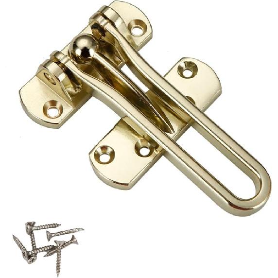 TopHomer Swing Bar Дверной замок Внутренний дверной цепной замок из цинкового сплава Замок-защелка для гостиничной двери для безопасности дома Простота установки (черный)