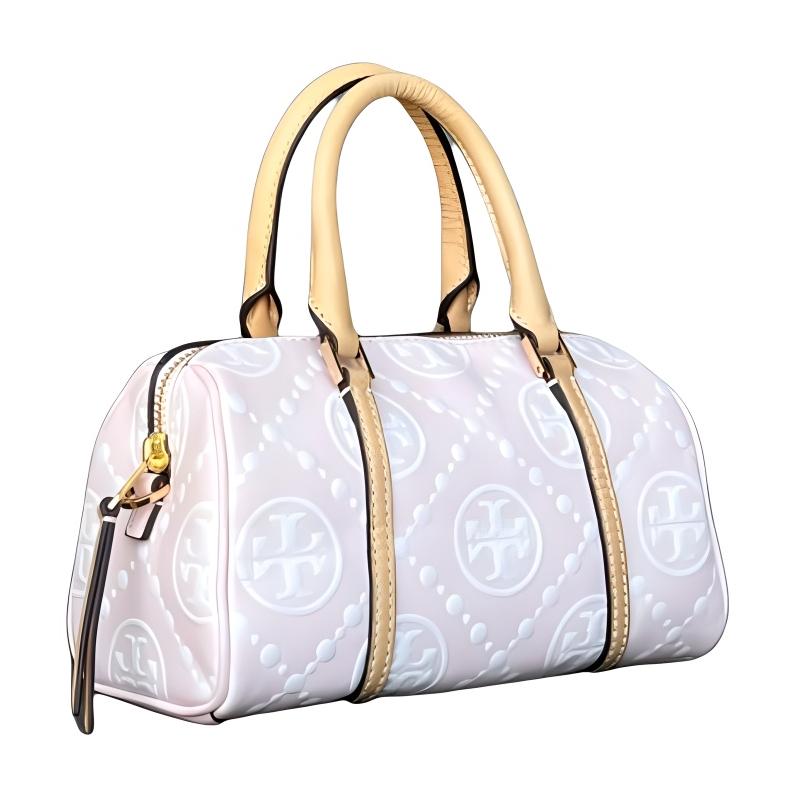 TORY BURCH T letter contrast embossed leather shoulder crossbody handbag small women's pink 169744-650