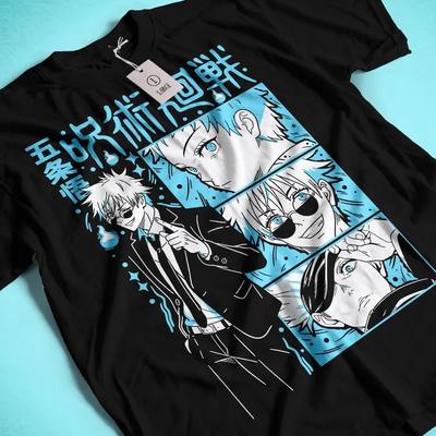 Рубашка Satoru Gojo Jujutsu Kaisen Anime, рубашка jjk